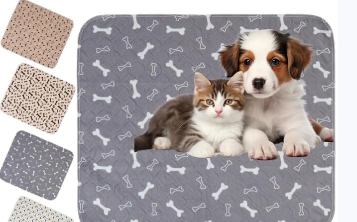Absorbent Dog Pee Pads, Leak Proof Washable Liners for Puppy Training & Indoor Use Leak Proof Washable Liners