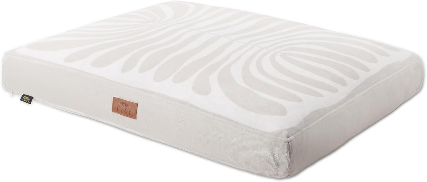 Town & Country Luxe CuddleTown Matisse Everwash® Pillow Pet Bed, Water Repellent Floor Pillow, Machine Washable Cover, Soft & Calming, Taupe, Medium 36"x28"x4"