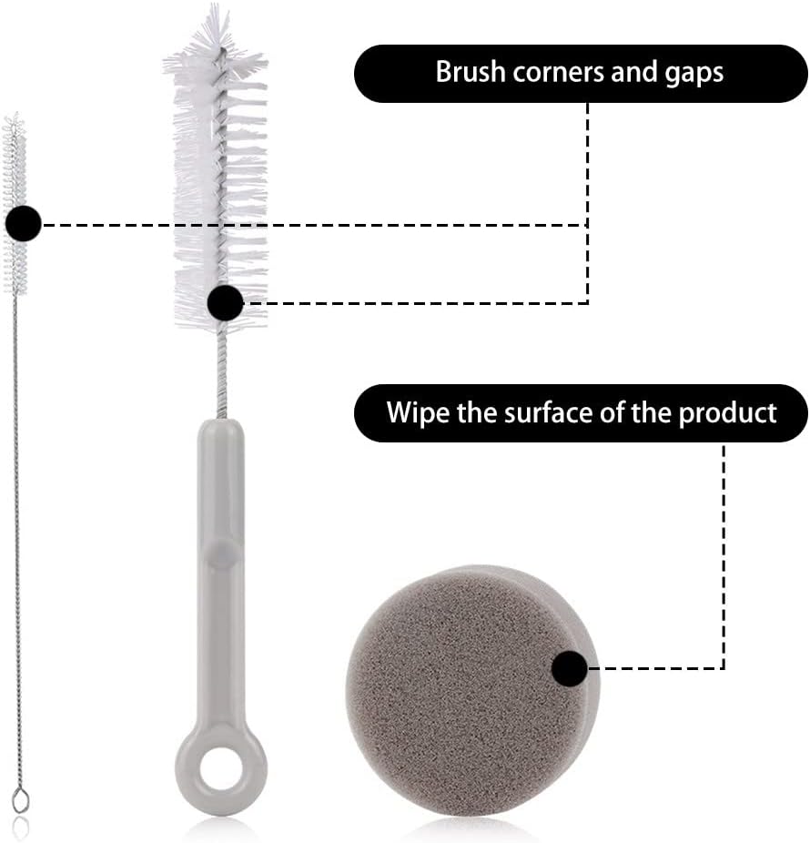 3PCS Cat Water Fountain Brushes & Sponge, Pet Drinking Dispenser Cleaning Kit for Pet Dog Cat Water Fountain Feeder Cup Bowl