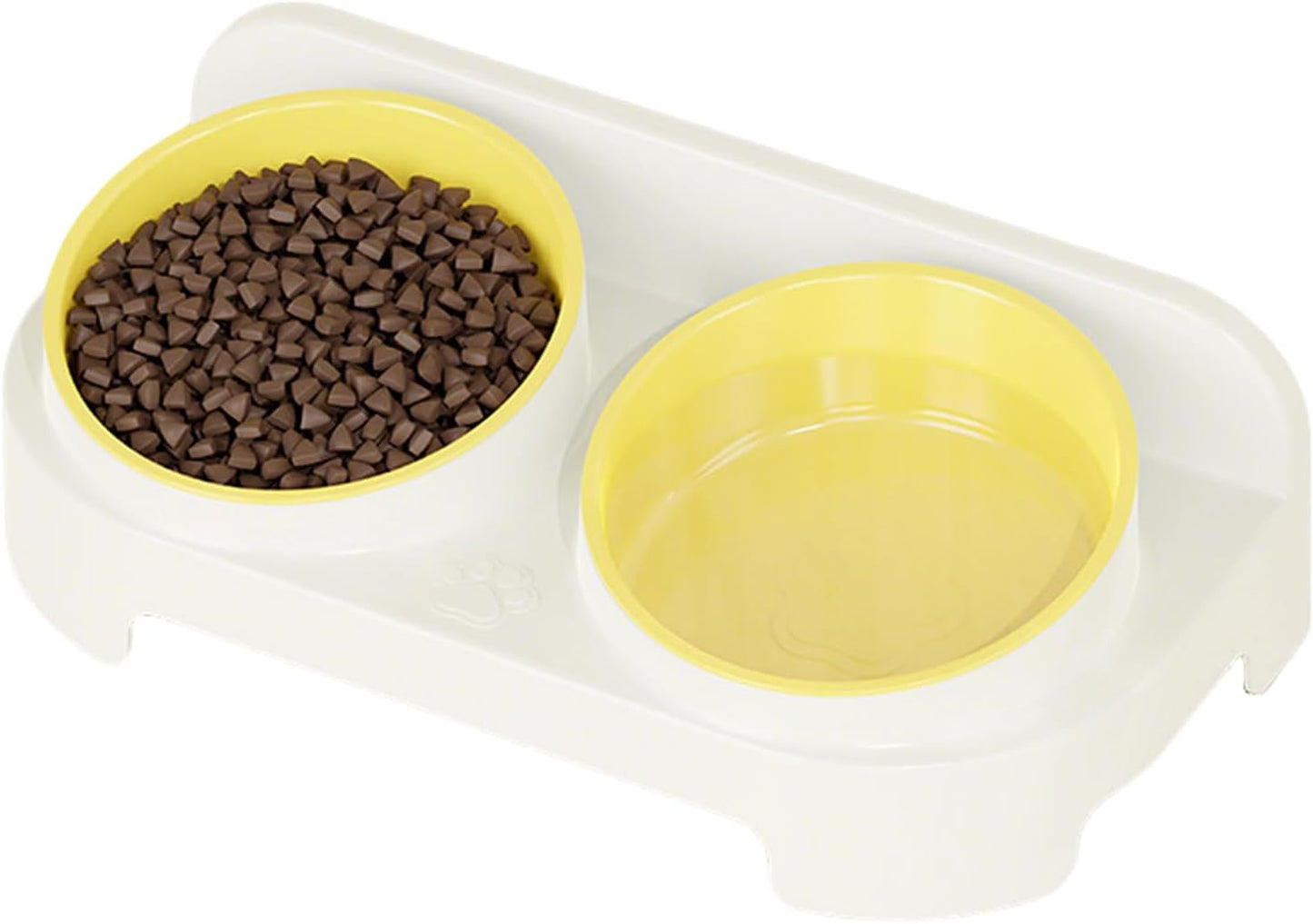 Premium Dog Food Bowls, Elevated Cat Dish, Non-Slip Tilted Pet Feeder with Stand, Sturdy Stainless Steel Design with Removable Bowls, Stylish Feeding Station with Ergonomic Angle, Pet Dish for Kitten