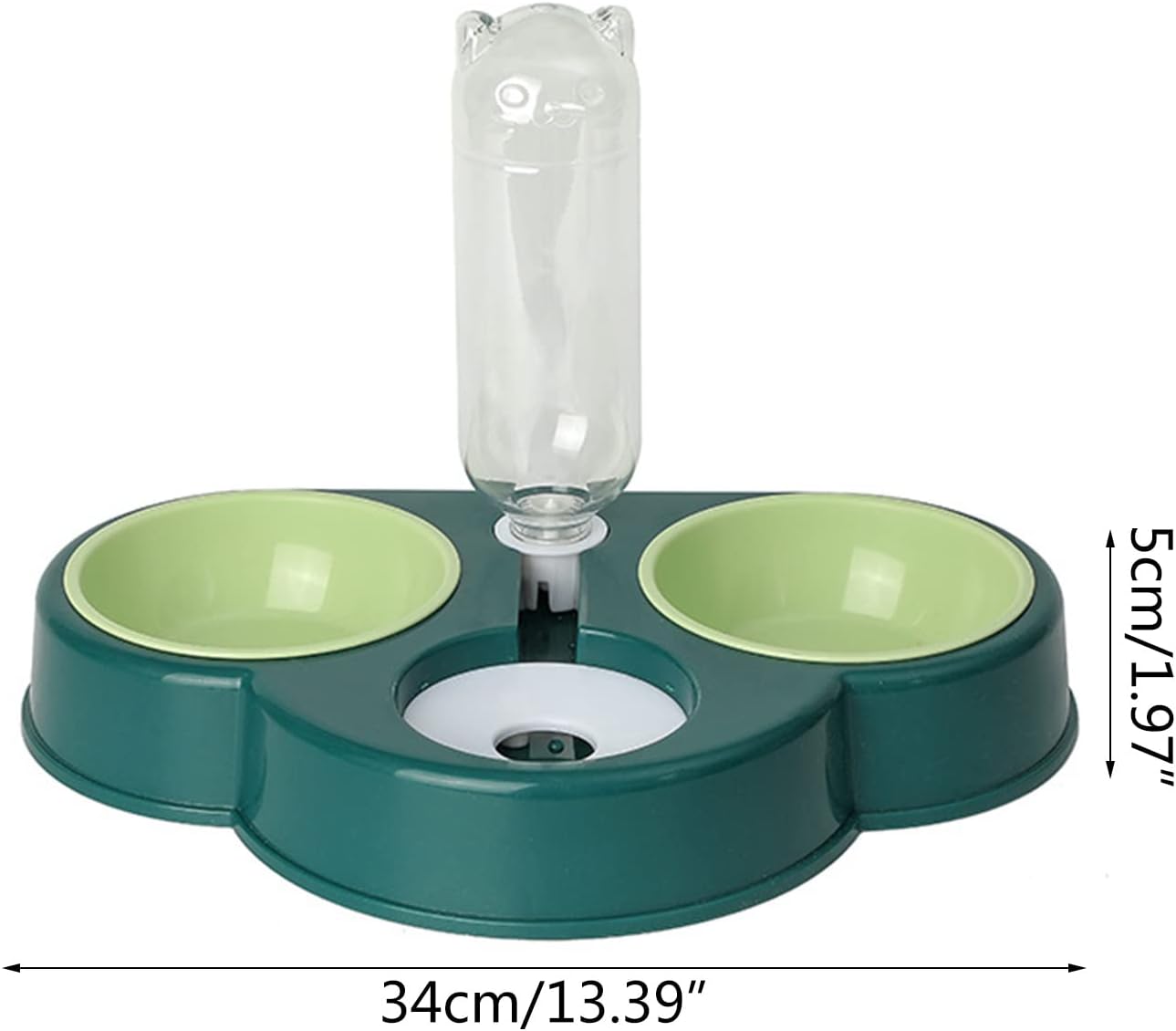 Pet Automatic Feeder And Waterer Detachable For Cat Anti-overturning Bowl Anti-Leak Water Fountain Slanted Raised Food B Pet Automatic Feeder Dog