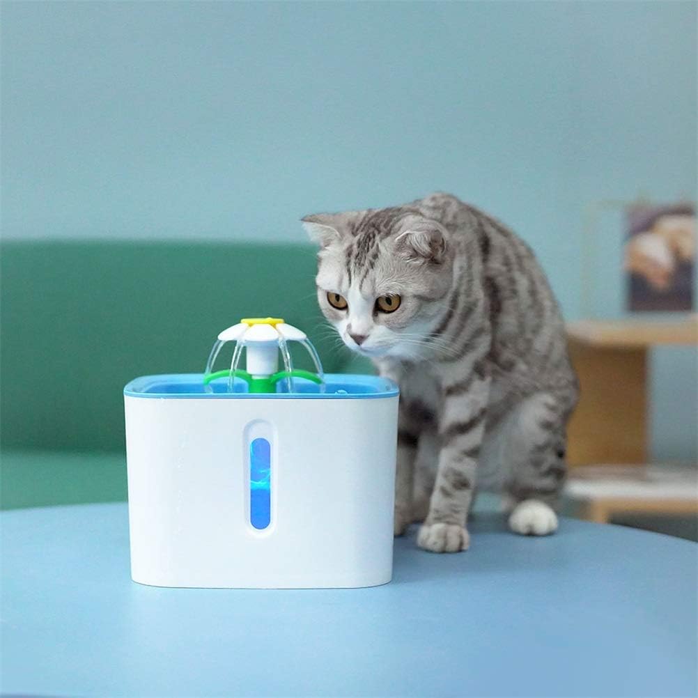 2.5L Automatic Pet Feeder for Cats and Dogs Pig Water Dispenser Electric Water Bowl Dog Water Fountain with LED (Size : Only Filter) (USB)