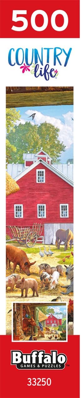 Buffalo Games - Country Life - Farm Scenic - 500 Piece Jigsaw Puzzle for Adults - Challenging Puzzle Perfect for Game Nights - Finished Size is 21.25 x 15.00