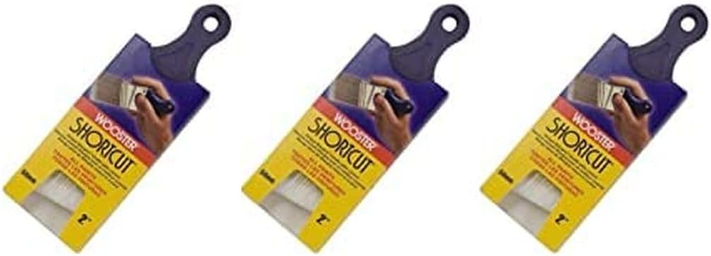 Wooster Brush Q3211-2 Shortcut Angle Sash Paintbrush, 2-Inch, White | Pack of 3