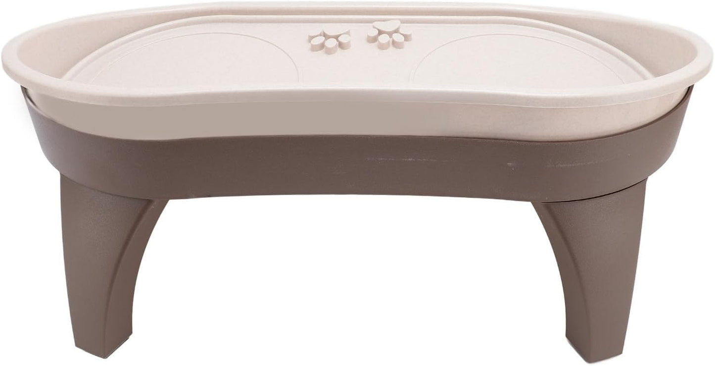 Elevated Dog Bowl Stand Raised Pet Feeding Tray Neck Spine Antislip Easy Assembly for Pets