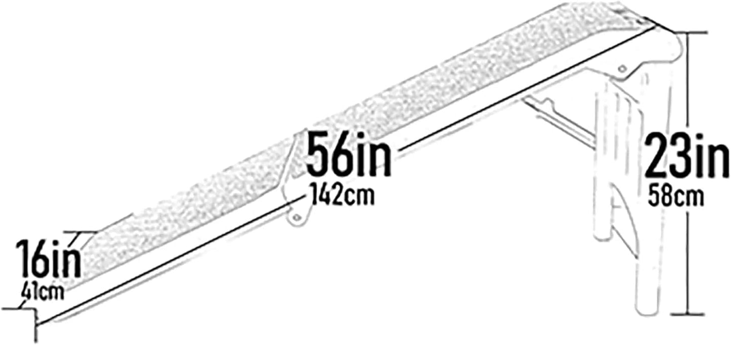 Pet Gear Free Standing Pet Ramp for Cats and Dogs, No Assembly Required, Easy Fold for Storage or Travel, Portable, Holds Up to 200lbs, Sea Salt