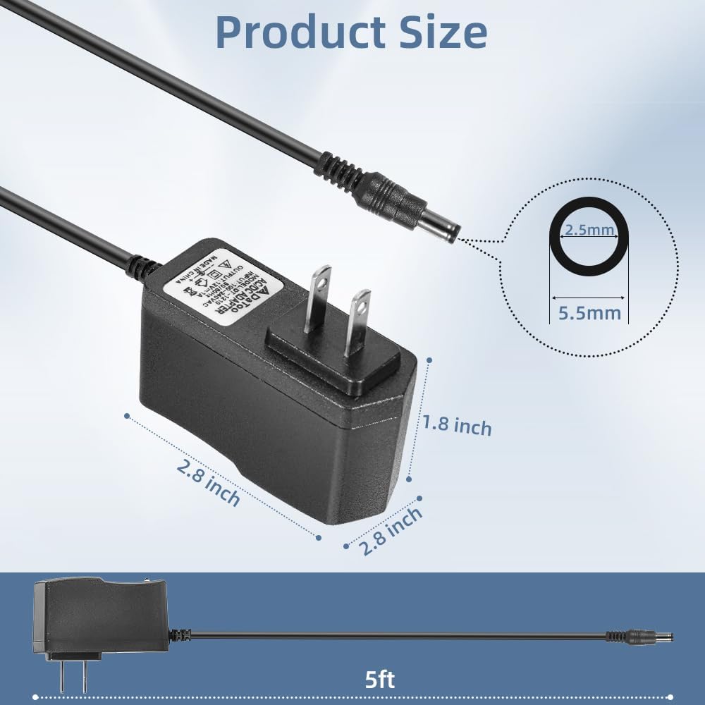 Aquarium Light LED Power Adapter AC 100-240V DC 12V 1A Replacement Power Adapter Fish Tank Light Power Supply Converter with Indicator Light