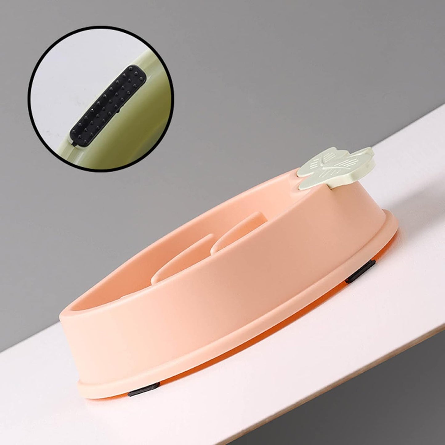 Slow Feeder Dog Bowls Fun Shape Puzzle Feeding Bowl Interactive Puppy Food Bowls Eco-Friendly Healthy Non Skid Design Dog Slow Feeder Bowl Small Puppy Slow Feeder Dog Bowls Small Breed Wet Food, Pink