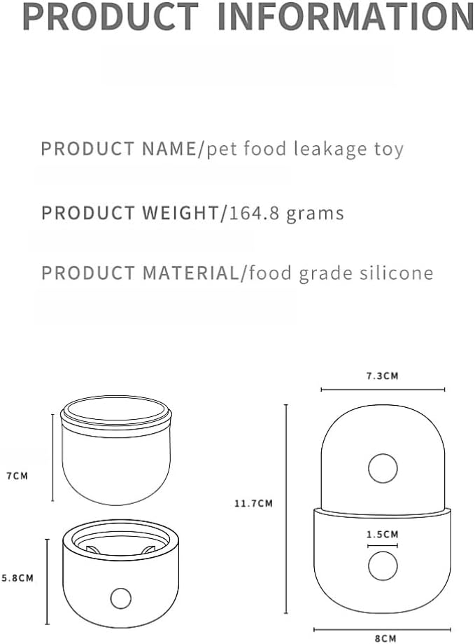 OMEM Pet Dog Leaking Food Toy Ball Silicone Gnawing Slow Food Bowl Fun Feeding Outdoor Interactive Ball (White and Green)