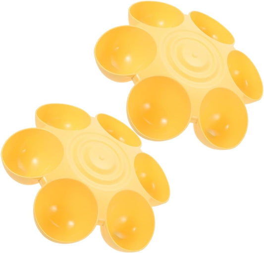 FAVOMOTO 2pcs Flower Petal Shaped Pet Food Bowls Plastic Dog Feeding and Drinking Bowls Household Dog Food Containers for Cats and Puppies Indoor Use