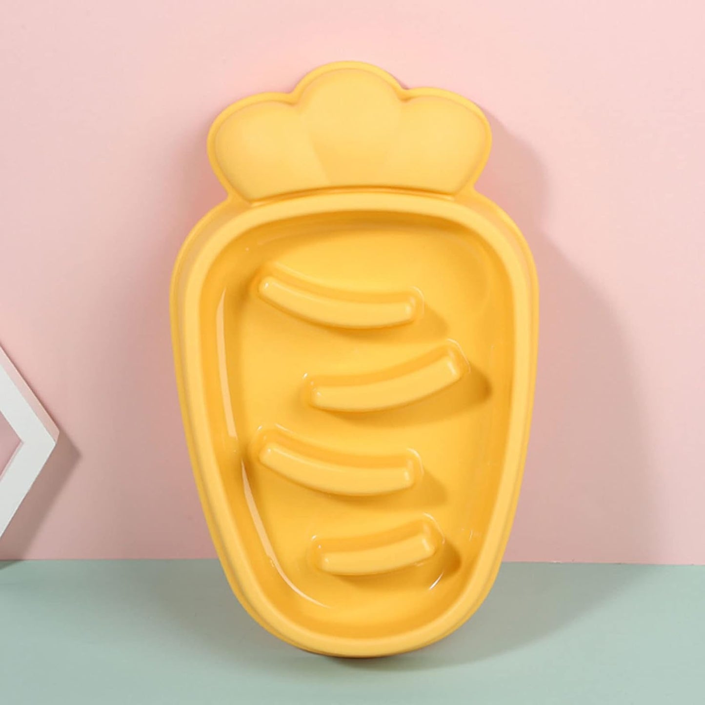 Slow Feeder Dog Bowls Fun Carrot Shape Puzzle Feeding Bowl Interactive Puppy Food Bowls Safe Skid Design