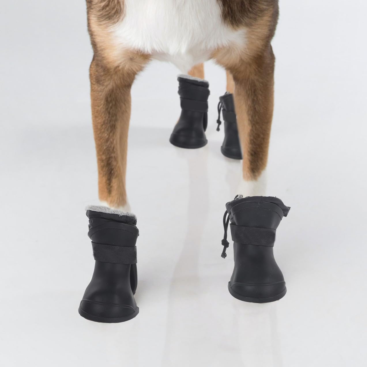 Waterproof Pet Rain Boots Non-Slip Silicone Dog Rain Shoes Black XXL Outdoor Paw Protectors for Large Medium Small Dogs