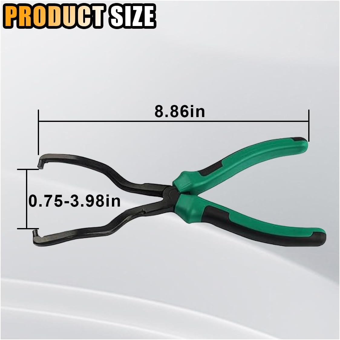 Fuel Line Plier, Quick Disconnect Release Removal Tool, Petrol Hose Pipe Clamp Clip with Handle, Universal Fuel Line Clip Removal Plier, Pipe Clip Repair Tool for Most Cars (Green)