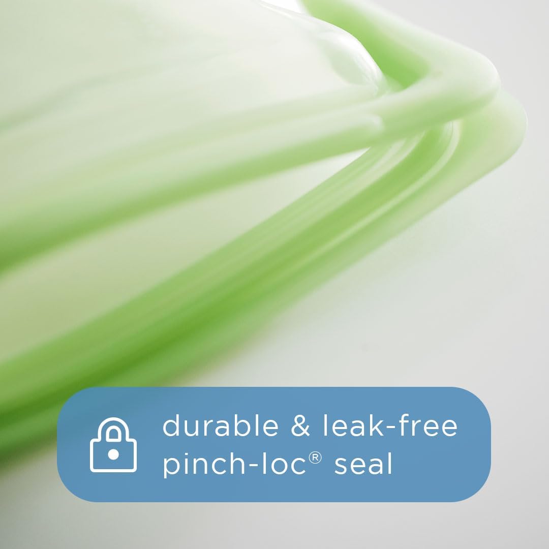 Stasher Silicone Reusable Storage Bag, Freezer Bag, Reusable Snack Bags, Microwave, Dishwasher, Oven Safe, Sous Vide, Premium Lunch Container, Eco Friendly, Food Storage Bag, 12 oz, Clear | Reusable Food Bag