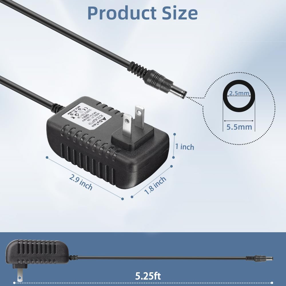 Aquarium Light LED Power Adapter AC 100-240V DC 12V 2A Replacement Power Adapter Fish Tank Light Power Supply Converter with Indicator Light