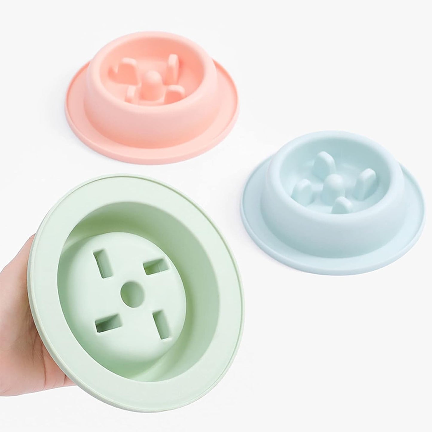 Dog Slow Feeder Round Bowl Interactive Fun Shape Bowls Bloat Stop Choking for Small Dogs Slow Feeder Dog Bowls Small Breed Wet Food Fun Shape Non Slip