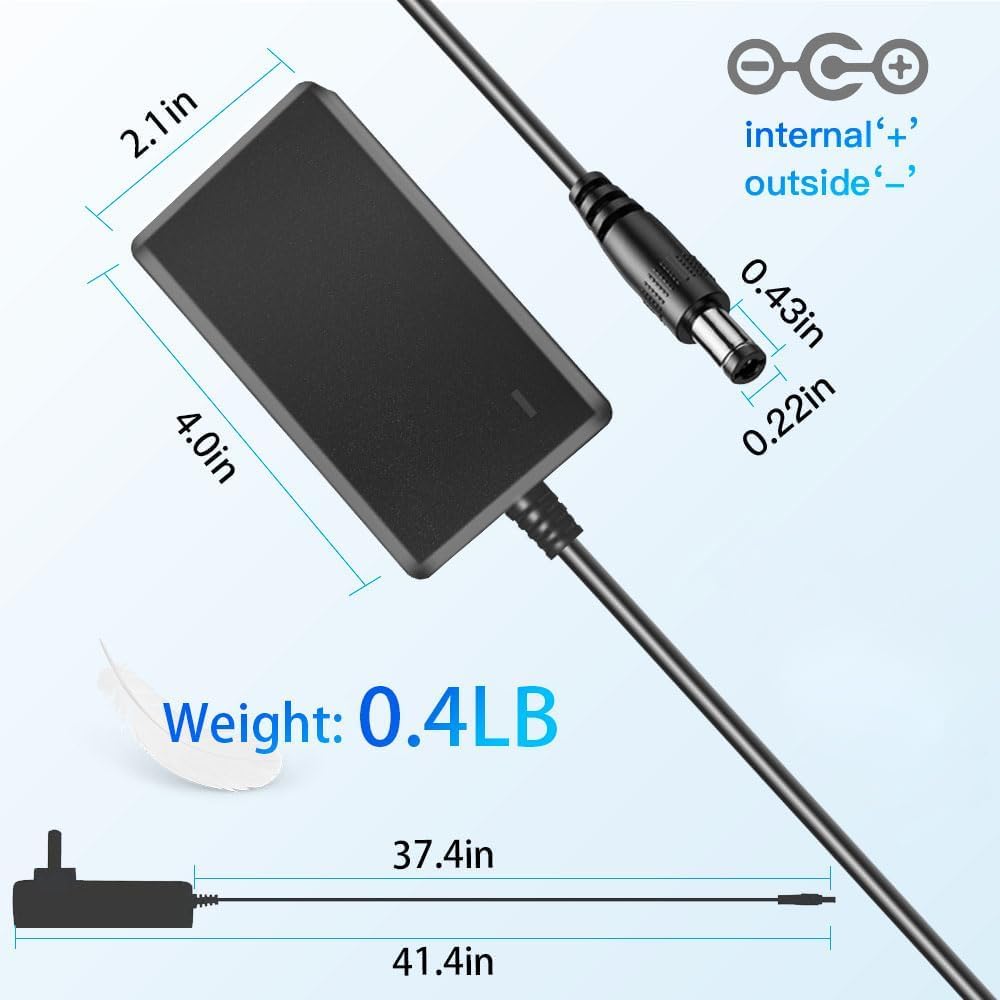 5V 5A Power Supply Adapter 25W AC 100-240V to DC Wall Power Supply Converter with 5.5x2.5mm/2.1mm Plug for LED Pixel Strip Light CCTV Camera Security System