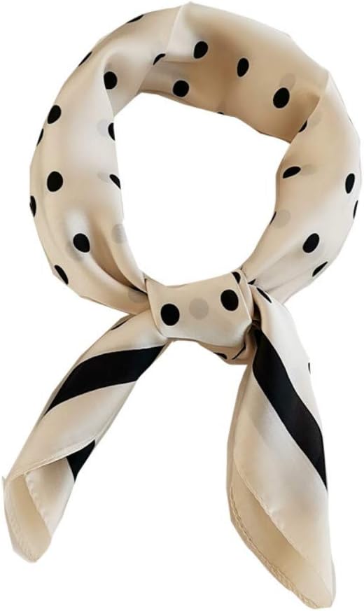 FONYVE Silk Feeling Scarf Medium Square Satin Head Scarf for Women 27.5 × 27.5 inches