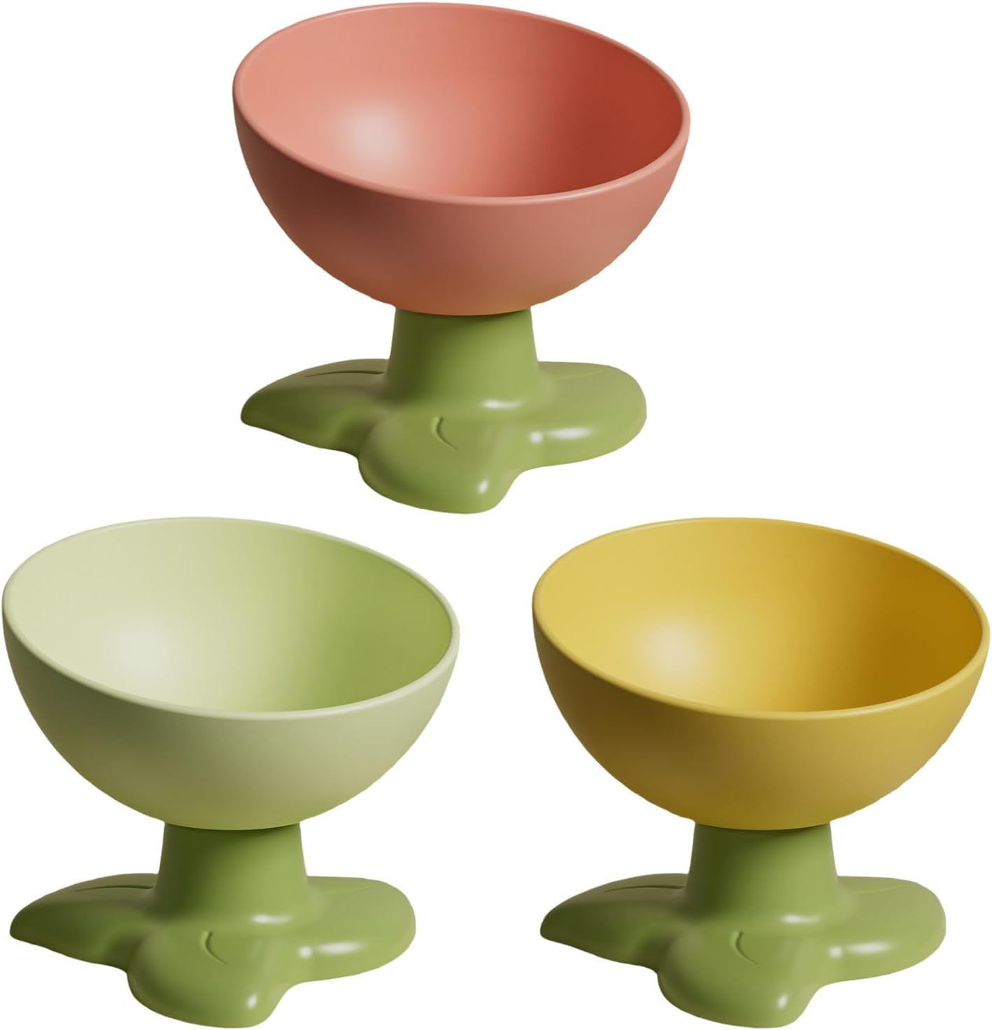 Pet Cartoon Flower Shape Bowl Enrichment Stand Art Promotes Safe Feeding Cartoon Flower Speed Elevated Bowl Food Water for Pet