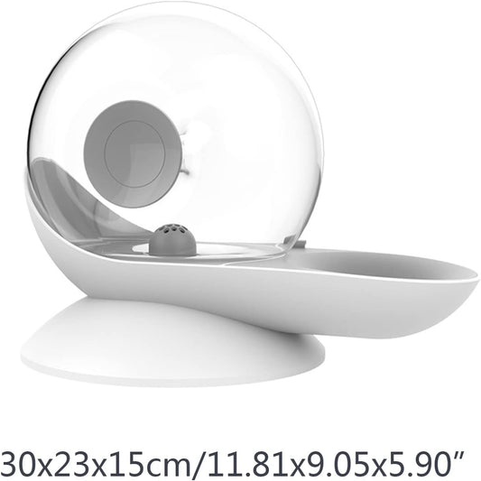 Automatic Water Dispenser, Pet Automatic Drinking Bowls, 2.8L Snail Shaped Feeder Fountain for Cats Dogs, Constant Supply for Fresh Drinking Water (Grey, ONE Size)