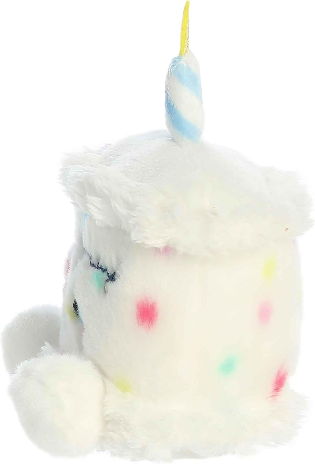 Aurora® Adorable Palm Pals™ Happy B'Day Cake Stuffed Animal - Fun Collectible Plush for Kids and Adult Collectors - Perfect for Decorating Rooms and Birthday Gifts - White 5.5 Inches