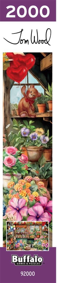 Buffalo Games Jigsaw Puzzles for Adults 2000 Pieces - Tom Wood - The Flower Shop - Hard Adult Puzzle with Reference Poster, Fun, Unique & Challenging for All Abilities, Large 38.5 x 26.5
