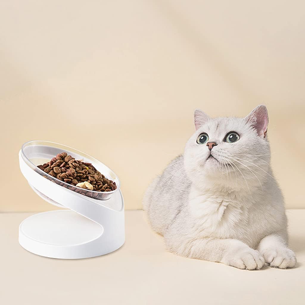 Elevated for Bowls Small Dog 18° Tilted Raised Food Feeding Dish Solid Stand Feeder Set for Cats and Puppy Elevated Pet Feeding Station