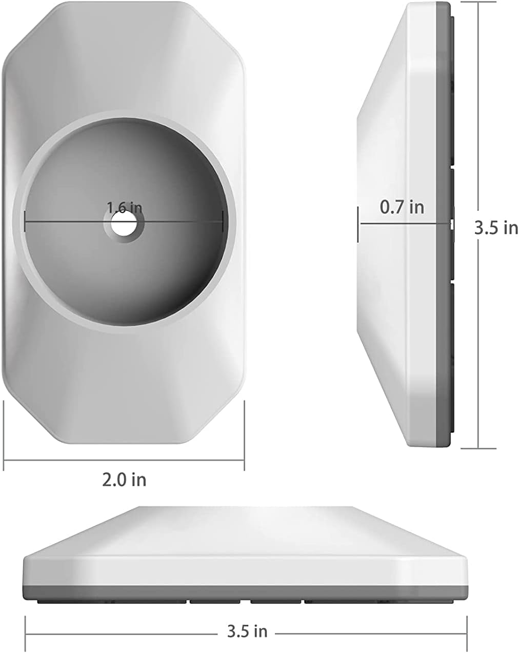 ICERO - Baby Gate Wall Protector - Protect Walls & Doorways from Pet & Dog Gates - for Child Pressure Mounted Stair Safety Gate- 8 Pack, White