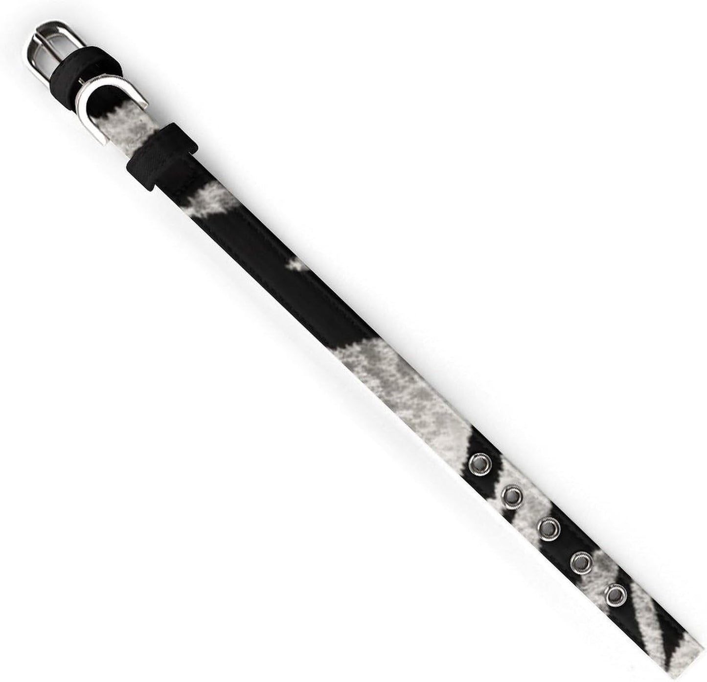 Black and White Zebra Print Dog Collar with Buckle Adjustable Martingale Pet Collars Cute Female Male Puppy Collar Soft Waterproof Cat Collars for Small Medium Dogs