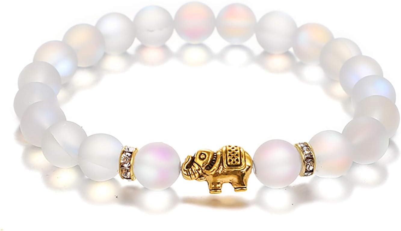 KSQS Lover Couple Bracelet Yoga Balancing Reiki Healing with Elephant for Christmas Thanksgiving