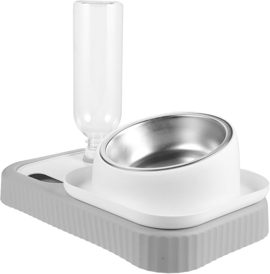 Milisten Pet Feeder for Dogs and Cats Non-Spill Design Removable Bowls Lightweight Automatic Food and Water Dispenser for Home Use and Pet Stores