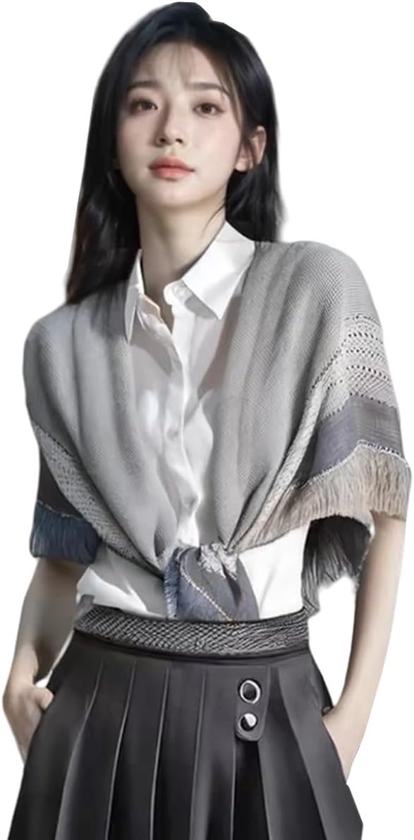 K-Elewon Large Square Scarf 51" Cotton and Linen Hand feel Scarf Fashion Scarves Hair Wrapping Scarfs Neck Scarves for Women