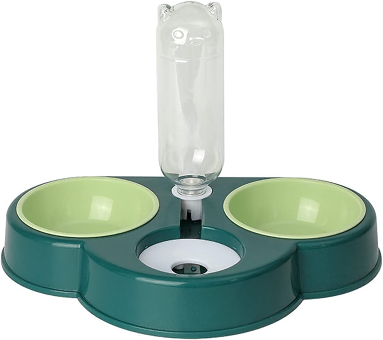Pet Automatic Feeder And Waterer Detachable For Cat Anti-overturning Bowl Anti-Leak Water Fountain Slanted Raised Food B Pet Automatic Feeder Dog
