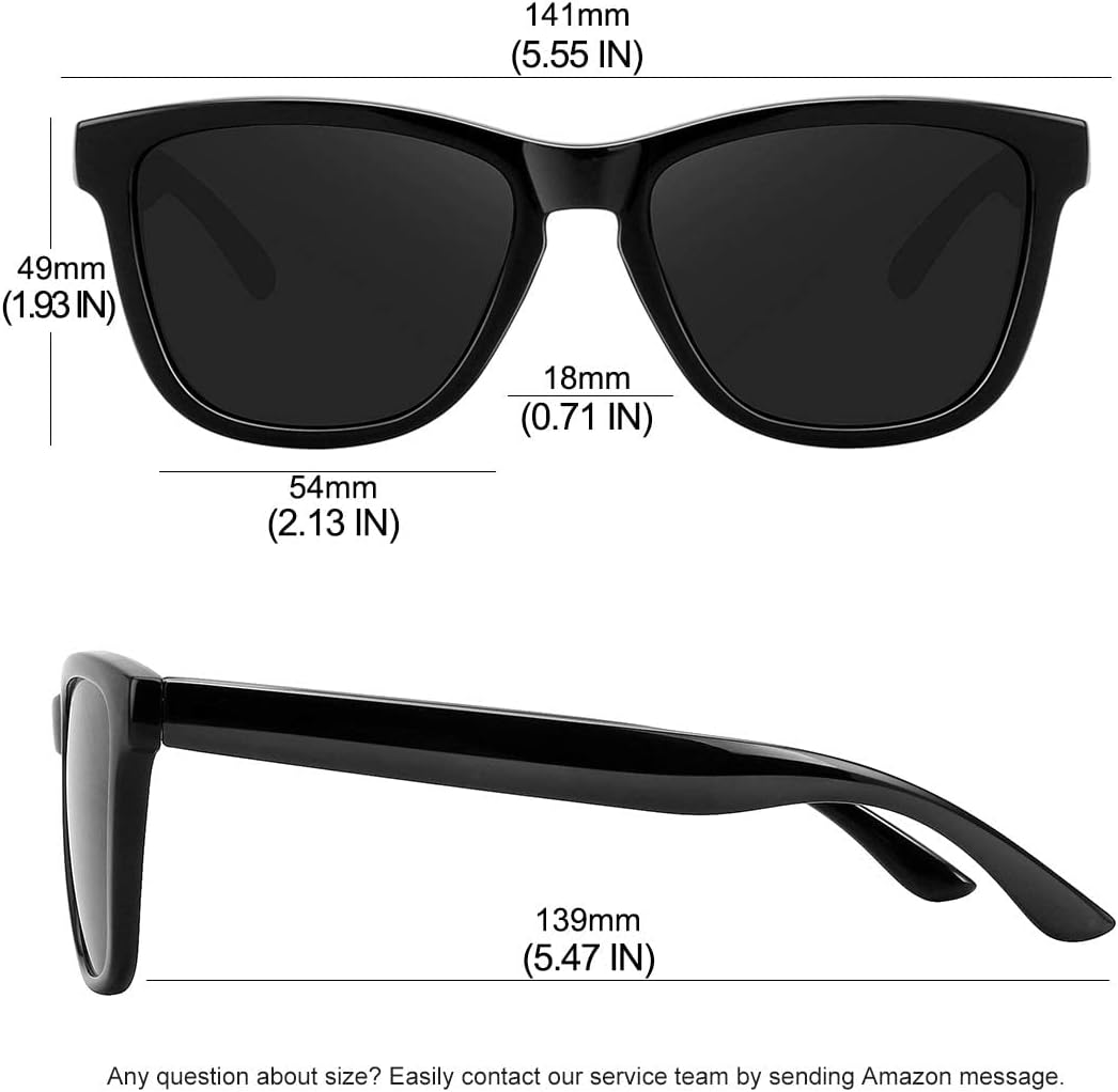 MEETSUN Polarized Sunglasses for Women Men Trendy Classic Retro Designer Style Fashion UV400 Protection 3 PACK