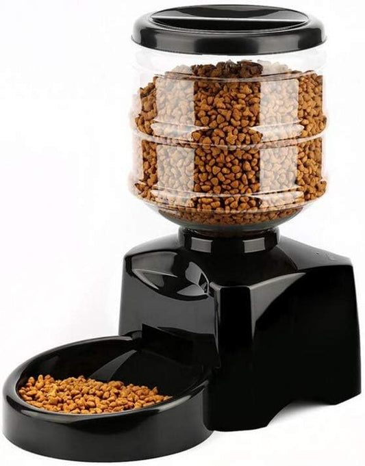 Automatic Pet Feeder for Cats Dog Electric Dry Food Dispenser Water Fountain 5.5L LCD Screen Timer Voice Recording Pet Product