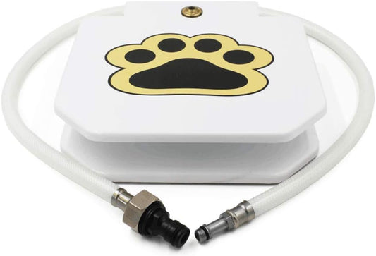 Piepea Brass Valve Outdoor Dog/Pet Water Fountain, Step On Dog/Pet Water Dispenser System for Fresh Water, Upgraded Version providing Constant Stream,41" Hose