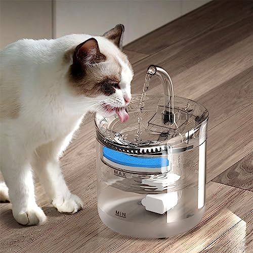Cat Water Fountain Replacement Filters, 8 Pack Carbon Filter Cartridges for Pet Fountain, Compatible with Most Automatic Cat Water Dispenser, White & Blue
