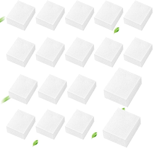 18 Pcs Cat Water Fountain Filter Pre Filters Sponge for 67oz/ 2l Pet Water Fountain Trimmable Foam Filter's for Dog Cat (White, 18 Sponges)
