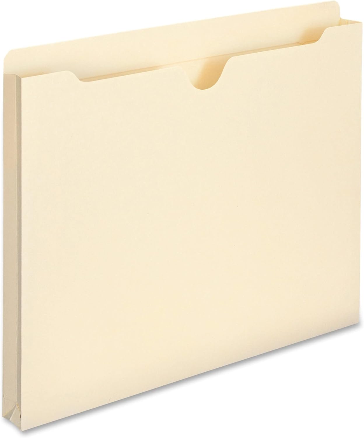 Smead File Jacket, Reinforced Straight-Cut Tab, 1" Expansion, Letter Size, Manila, 50 per Box (75520)