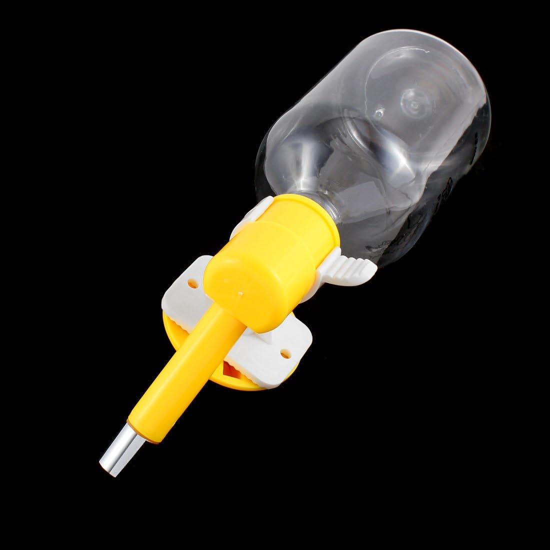 Pet Dog Drinking Hanging Feed Water Fountain Bottle 500ml Yellow Clear (id: 2fe ab5 7fb 3fd cd4