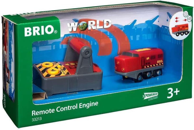 BRIO World 33213 - Remote Control Train Set | Wooden Toy for Kids | Enhances Logical Thinking | Compatible Railway Toys | Ideal for Ages 3 and Up