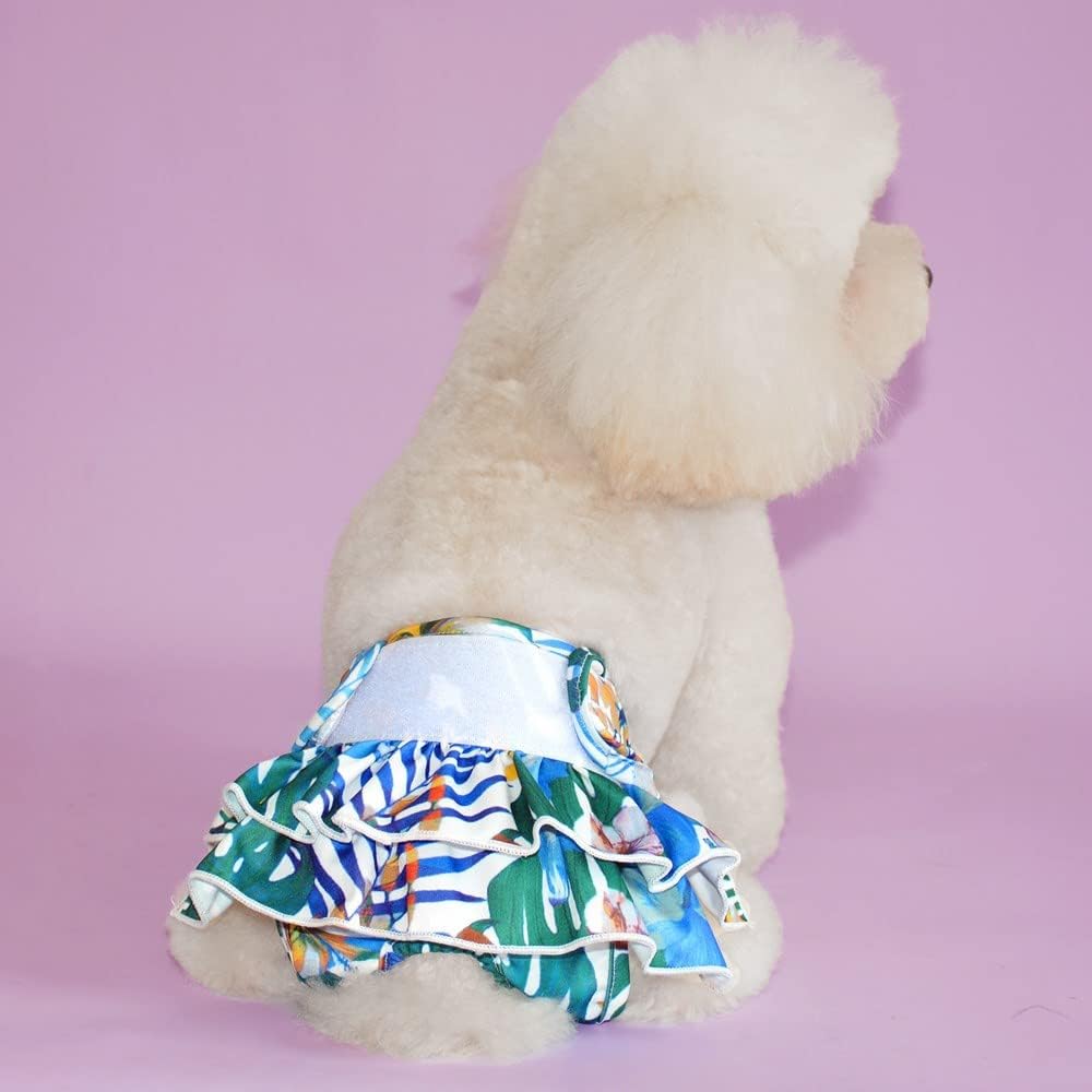 Dog Diapers 3 Pack Pet Diapers for Female Dogs Washable Dog Panties Ruffles Puppy Shorts Diapers for Girl Dogs Diapers in Period