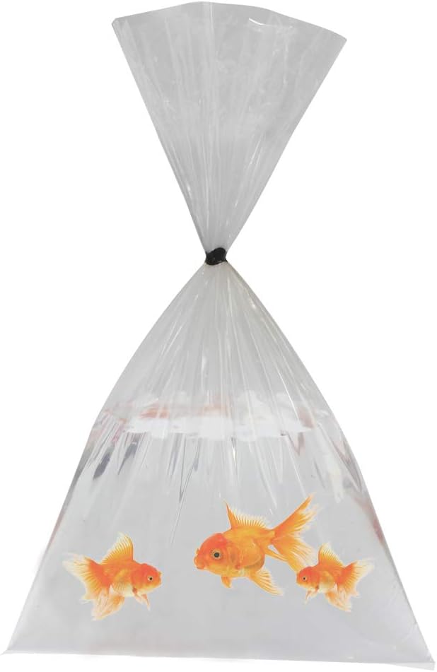 100 Pack Plastic Fish Bags 9x15 Inch Clear Polyethylene Bags Food-grade Plastic Bag Leak-proof and Recyclable Fish Bag Transport for Live Fishes Storing and Transporting(2 mil)