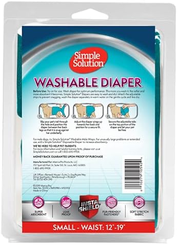 Simple Solution Washable Female Dog Diaper, Small, 1 pack