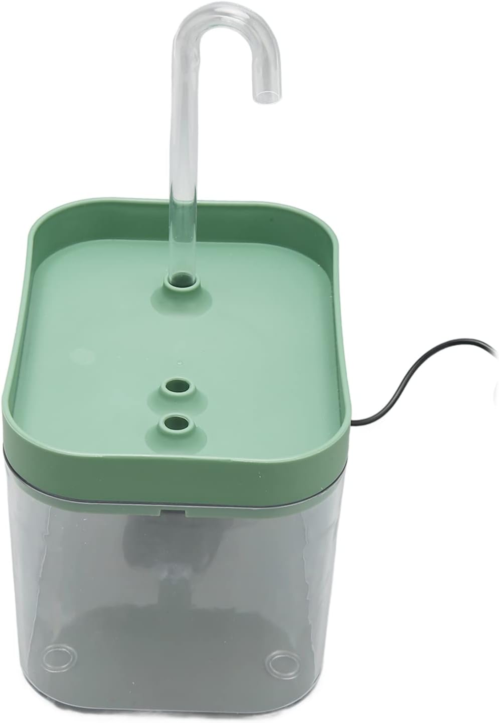Pet Water Fountain, Cat Water Dispenser Dog Water Bowl Dispenser Automatic Quiet USB Powered Transparent Pet Water Dispenser with Elbow Tube 1.5L for Cats, Dogs