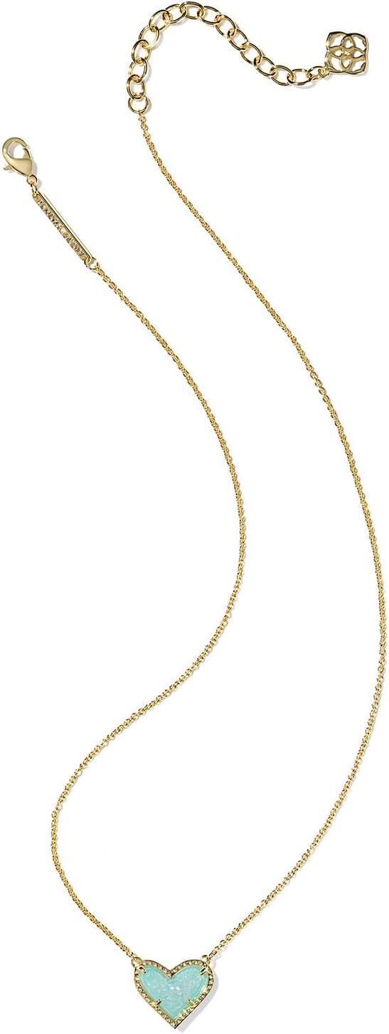 Kendra Scott Ari Heart Adjustable Length Pendant Necklace for Women, Fashion Jewelry