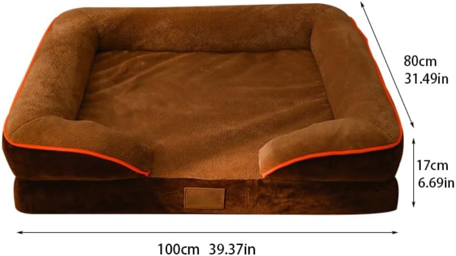 Dog Bed Creative Kennel Four Seasons Warm Removable and Washable Mattress Medium and Large Dog Sleeping Pad for Sleeping Pet Bed (Color : Coffee Color, Size : 85 * 60 * 17cm) (Gray 100*80*17cm)