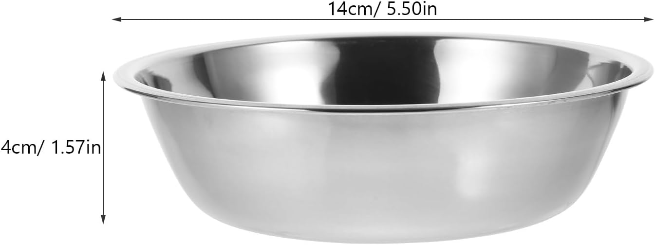 Milisten 5pcs Stainless Steel Pet Food Bowls Round Puppy Bowls Sturdy Dog Feeder Set for Indoor Feeding