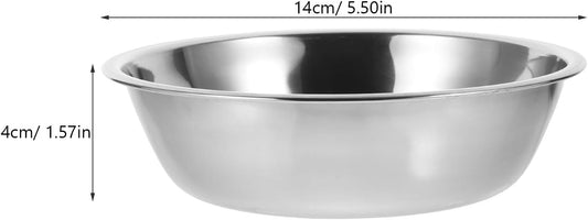 Milisten 5pcs Stainless Steel Pet Food Bowls Round Puppy Bowls Sturdy Dog Feeder Set for Indoor Feeding