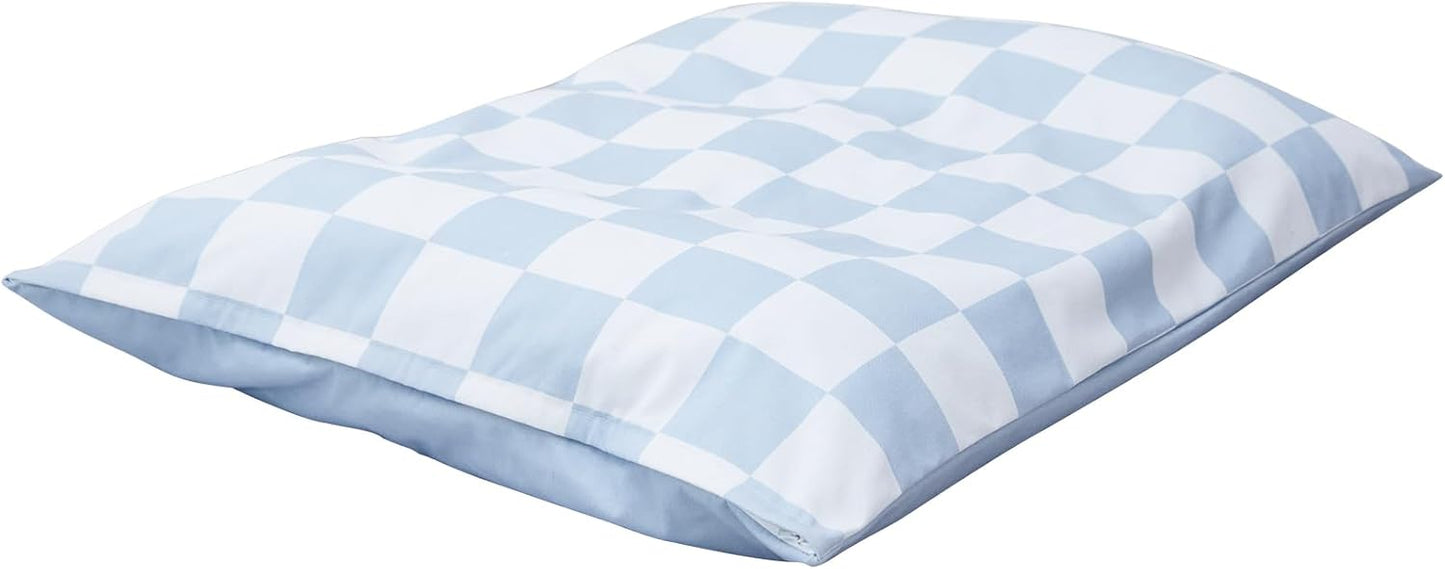Large Dog Bed with Removable Washable Cover for Large Dogs Deluxe Plush Dog Crate Beds Comfy Kennel Pad Waterproof Lining and Blue Gel Memory Foam Memory Foam（Blue 40.2 * 30 * 4in）